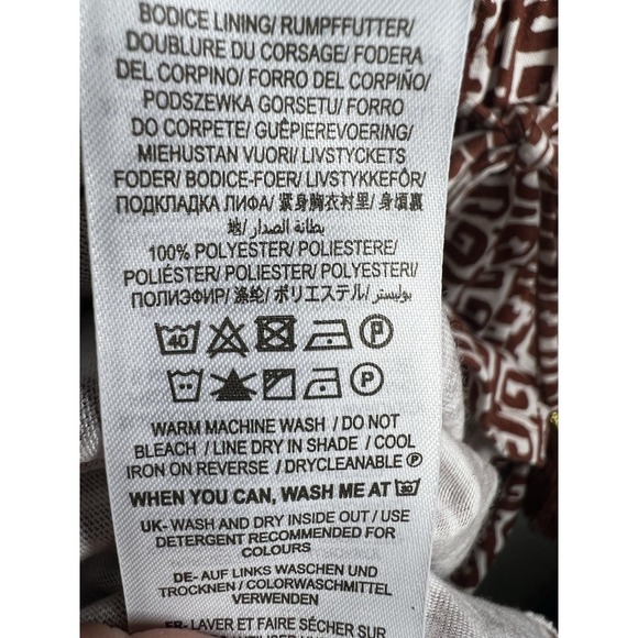 Boden Halter Neck Geometric Print Jersey Midi Dress Women's Size 8 Red Moroccan - Picture 8 of 11